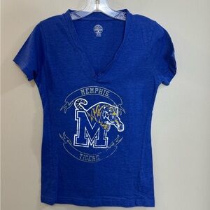 Women's Rivalry Threads 91' Memphis Tigers V-neck short sleeve T-shirt. Size M
